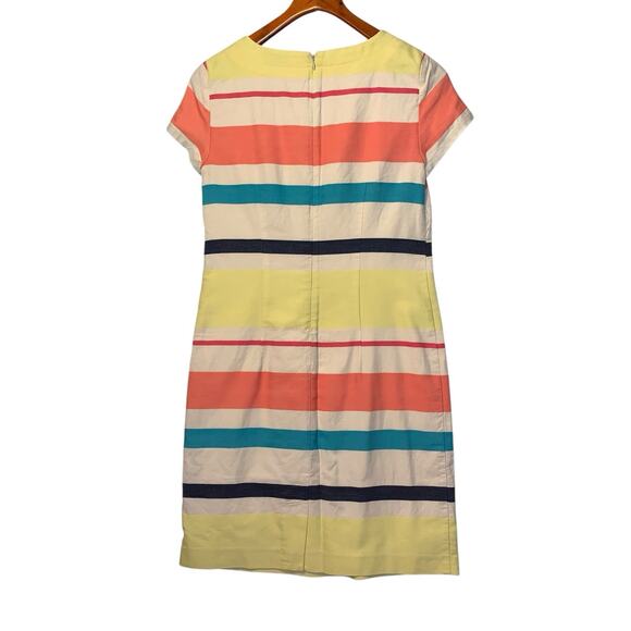 Tommy Hilfiger women’s Striped Short Sleeve linen blend preppy dress size 6 - Picture 4 of 9